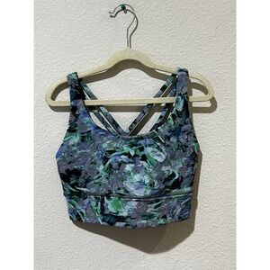 Lululemon Free To Be Serene Bra Long Line Womens 6 Floral Strappy Sports Bra Top